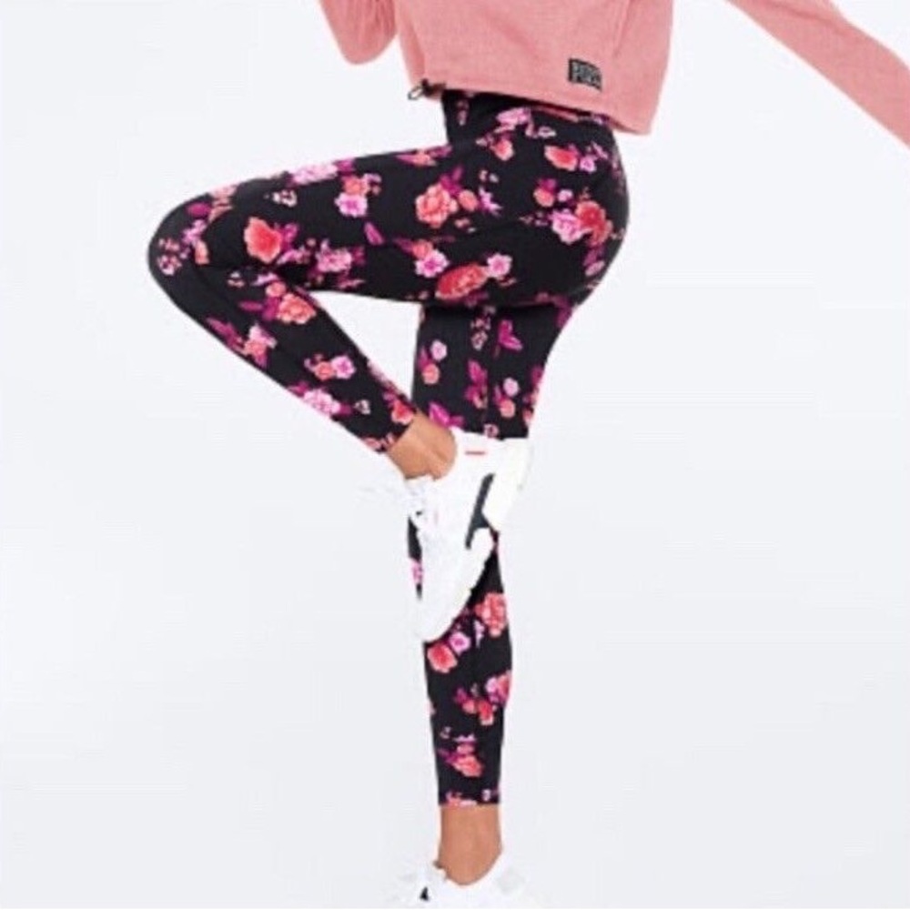 Victoria’s Secret PINK Ultimate Leggings (Navy/Floral)